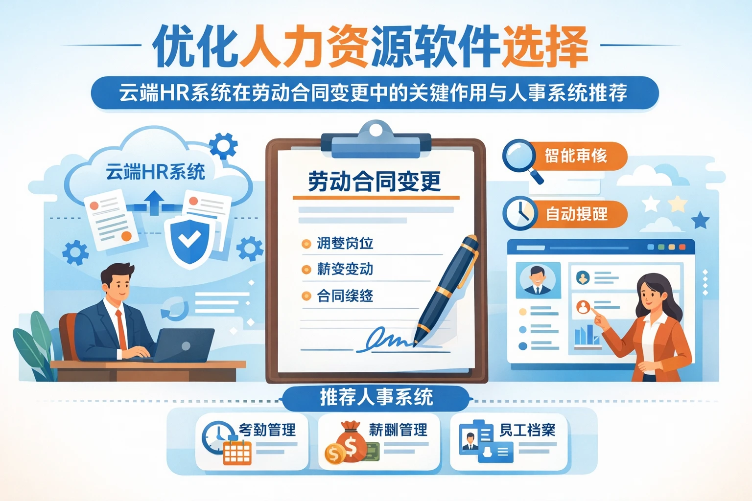 优化人力资源软件选择：云端HR系统在劳动合同变更中的关键作用与人事系统推荐