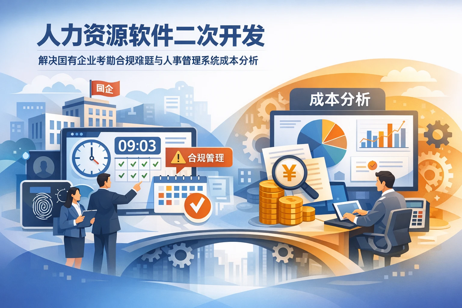 人力资源软件二次开发：解决国有企业考勤合规难题与人事管理系统成本分析