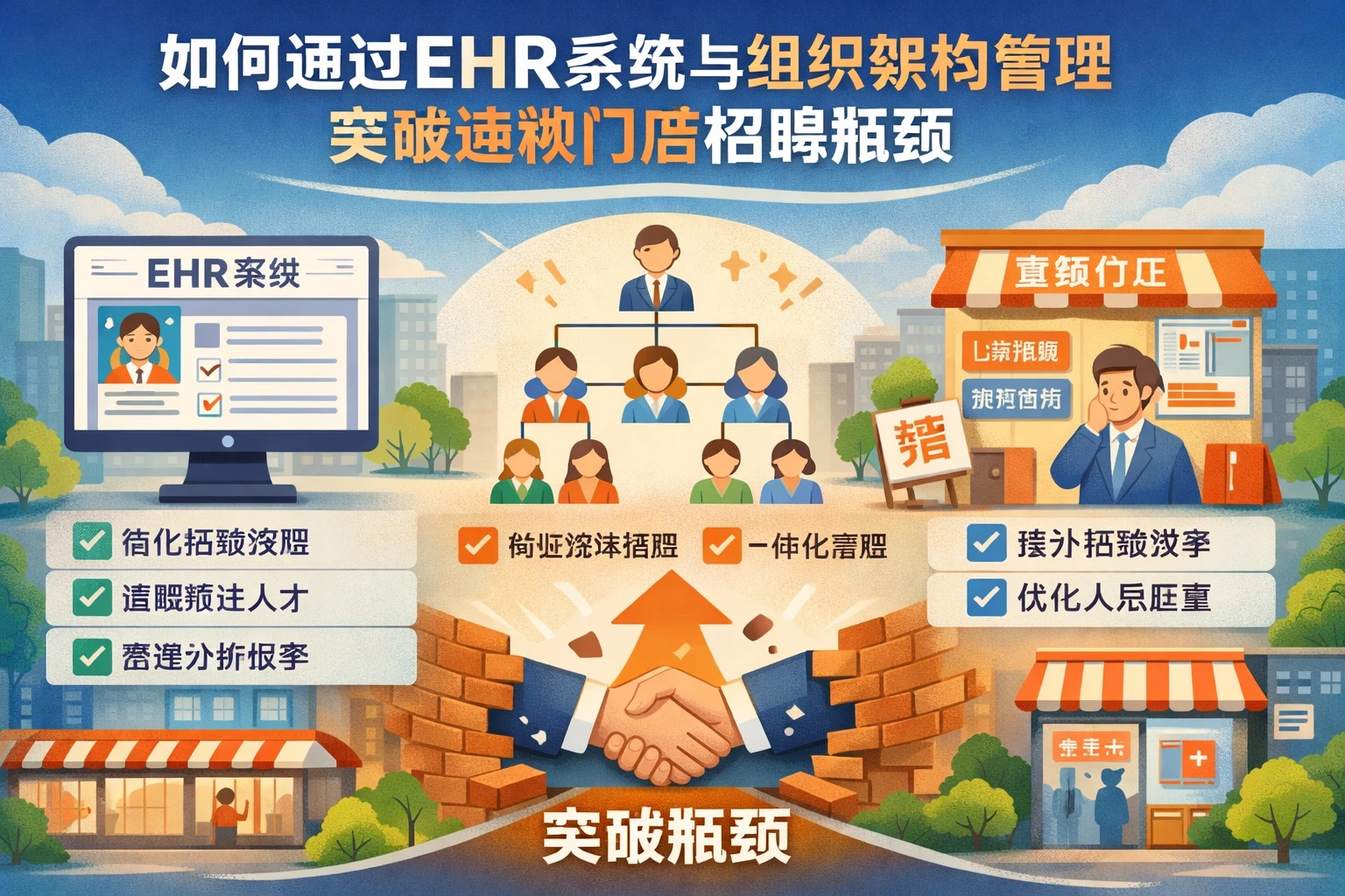 如何通过EHR系统与组织架构管理突破连锁门店招聘瓶颈