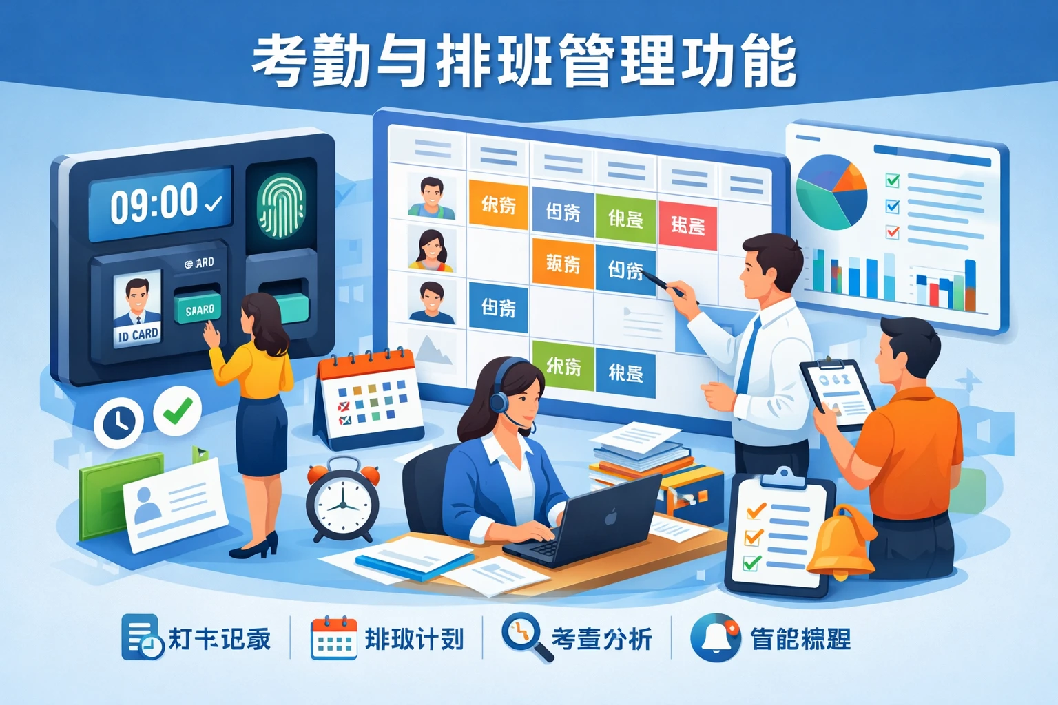 考勤与排班管理功能