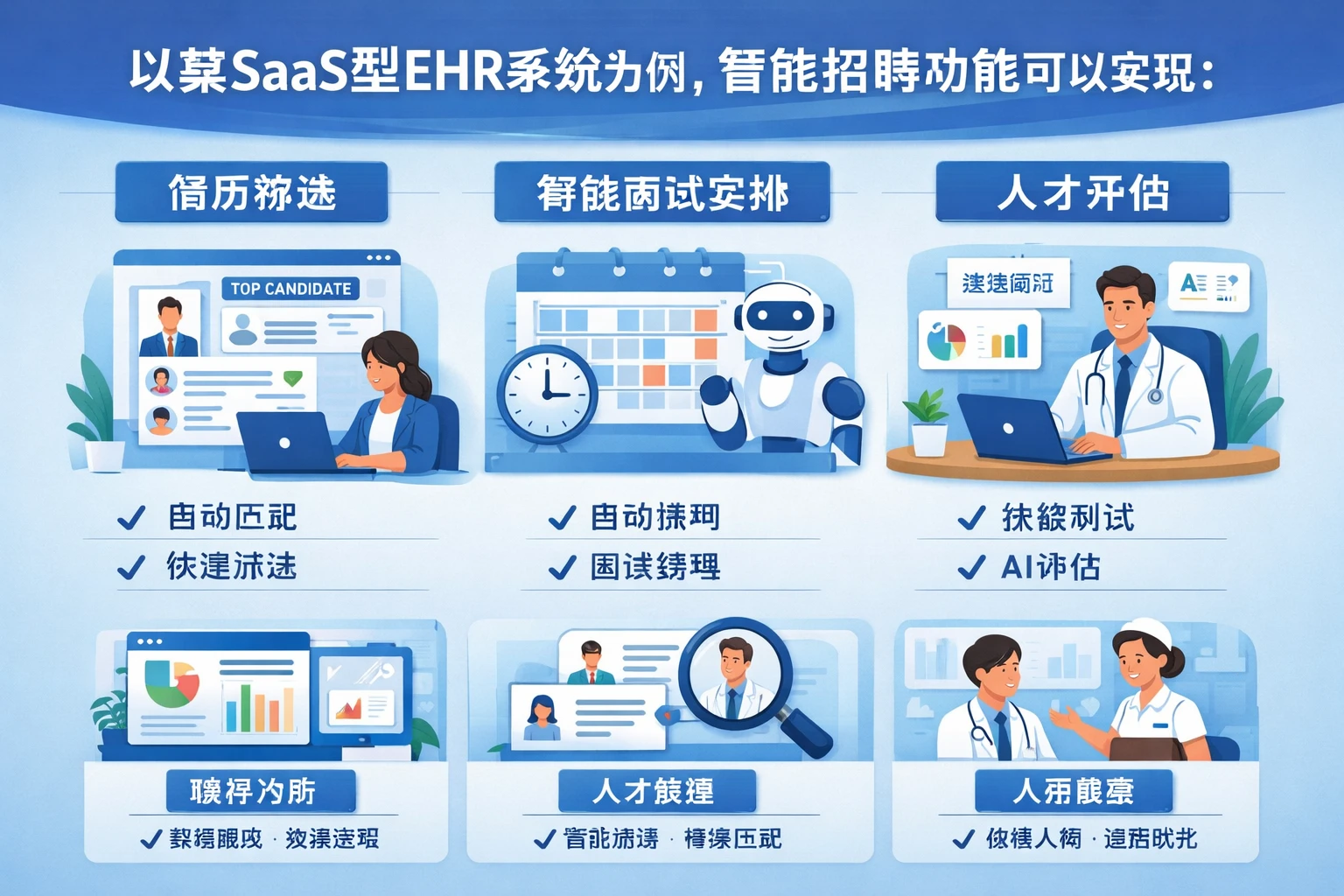 以某SaaS型EHR系统为例，其智能招聘功能可以实现：