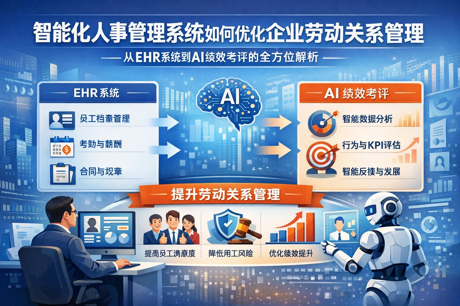智能化人事管理系统如何优化企业劳动关系管理——从EHR系统到AI绩效考评的全方位解析