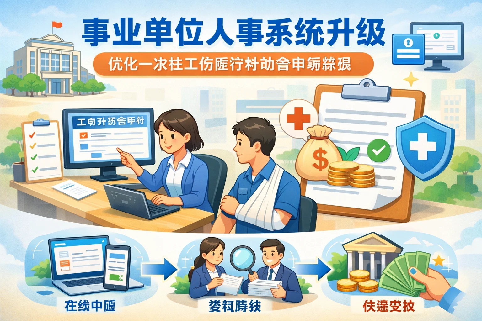 事业单位人事系统升级：优化一次性工伤医疗补助金申领流程