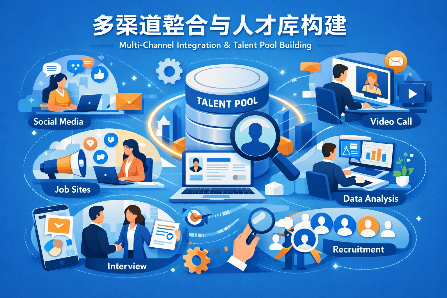 多渠道整合与人才库构建