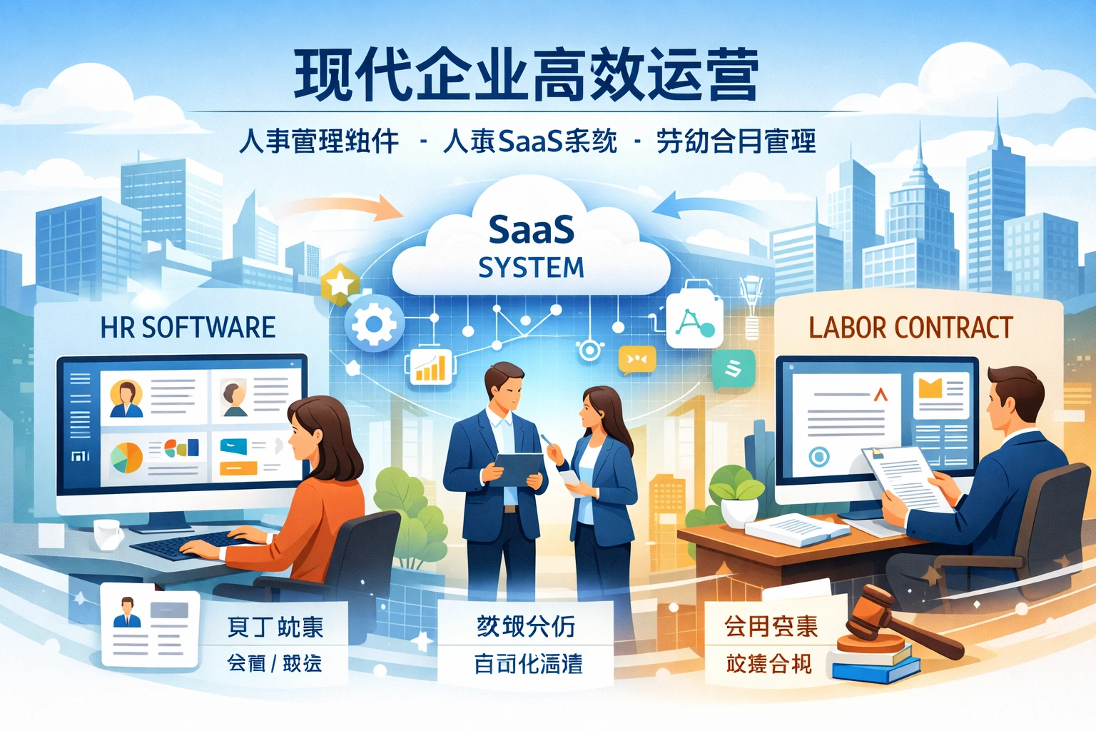 现代企业如何通过人事管理软件、人事SaaS系统与劳动合同管理系统实现高效运营