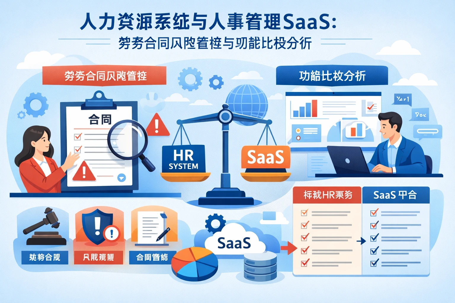 人力资源系统与人事管理SaaS：劳务合同风险管控与功能比较分析