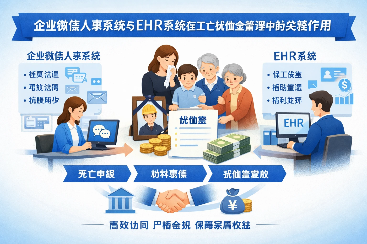 企业微信人事系统与EHR系统在工亡抚恤金管理中的关键作用