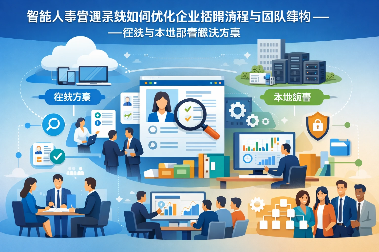 智能人事管理系统如何优化企业招聘流程与团队结构——在线与本地部署解决方案