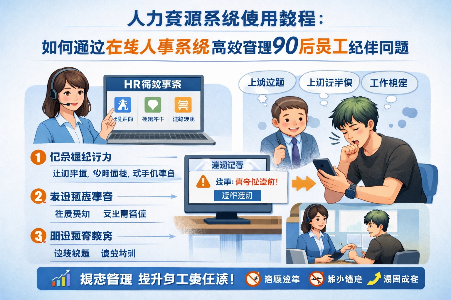 人力资源系统使用教程：如何通过在线人事系统高效管理90后员工纪律问题