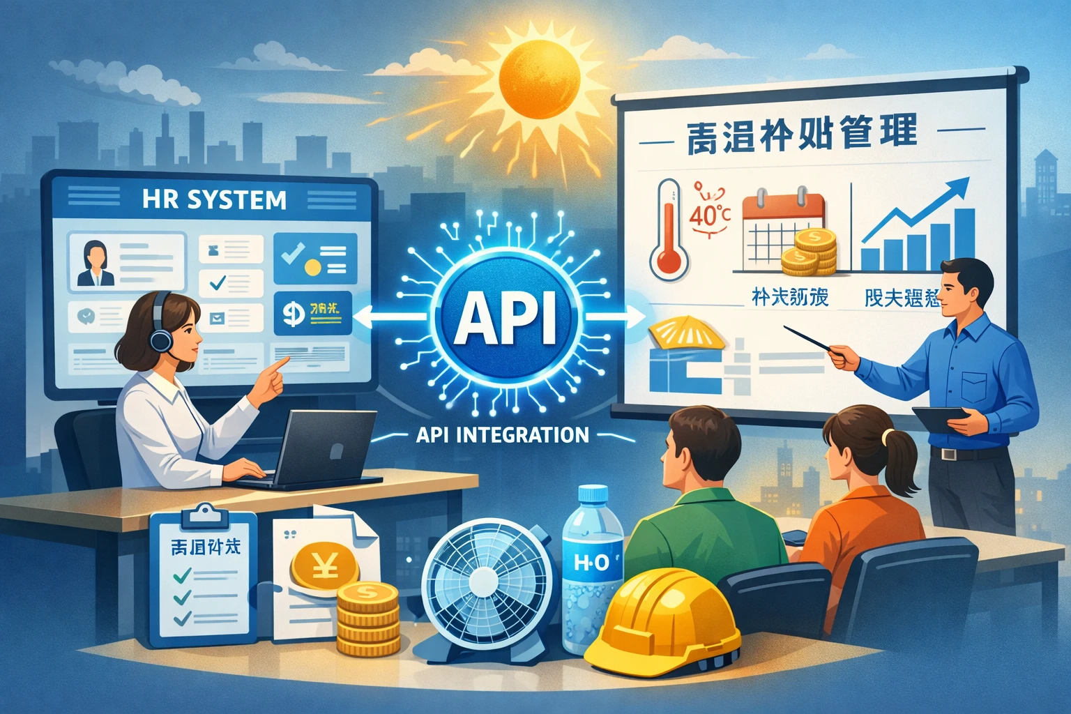 人力资源系统如何通过API接口与演示优化企业高温补贴管理
