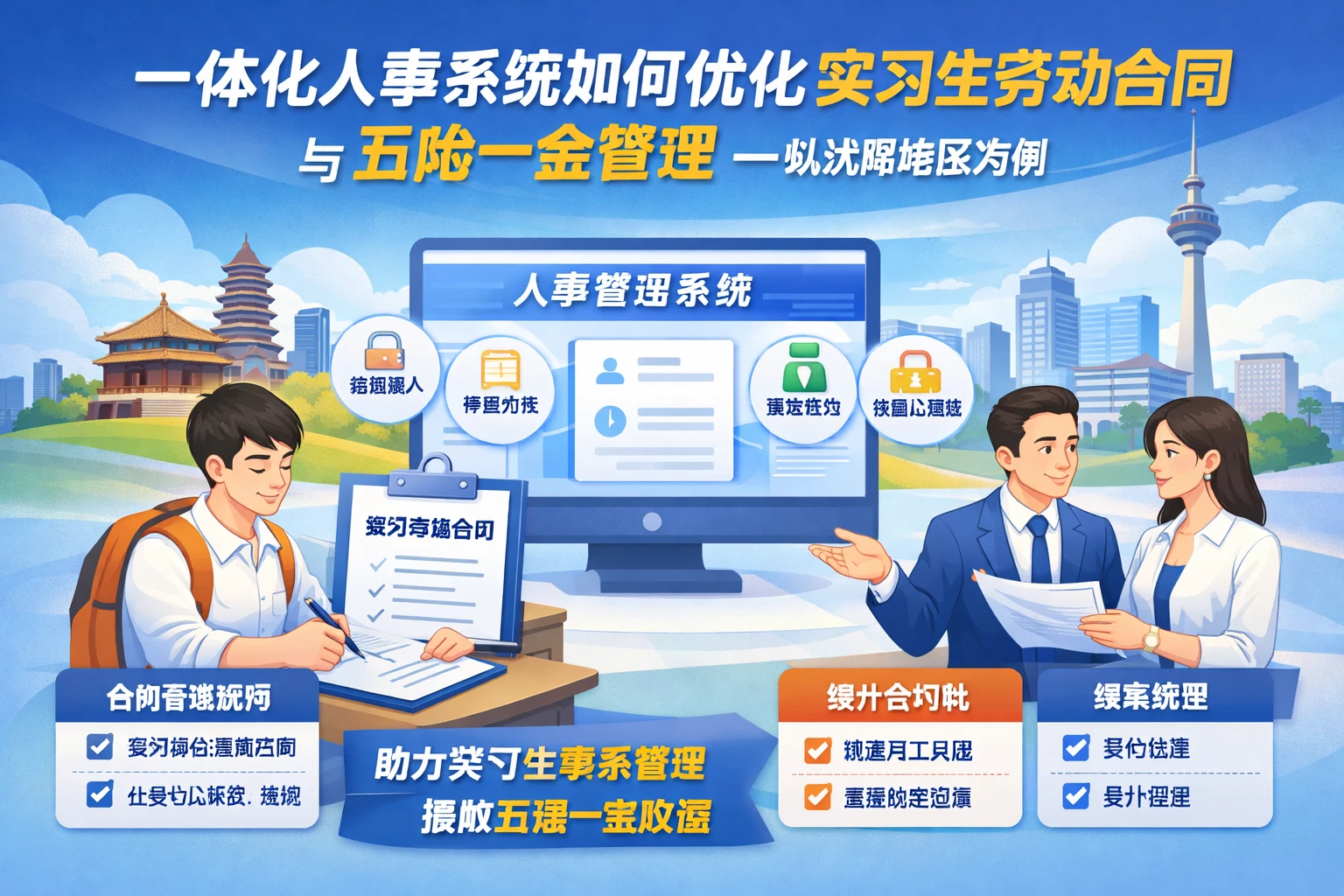一体化人事系统如何优化实习生劳动合同与五险一金管理——以沈阳地区为例