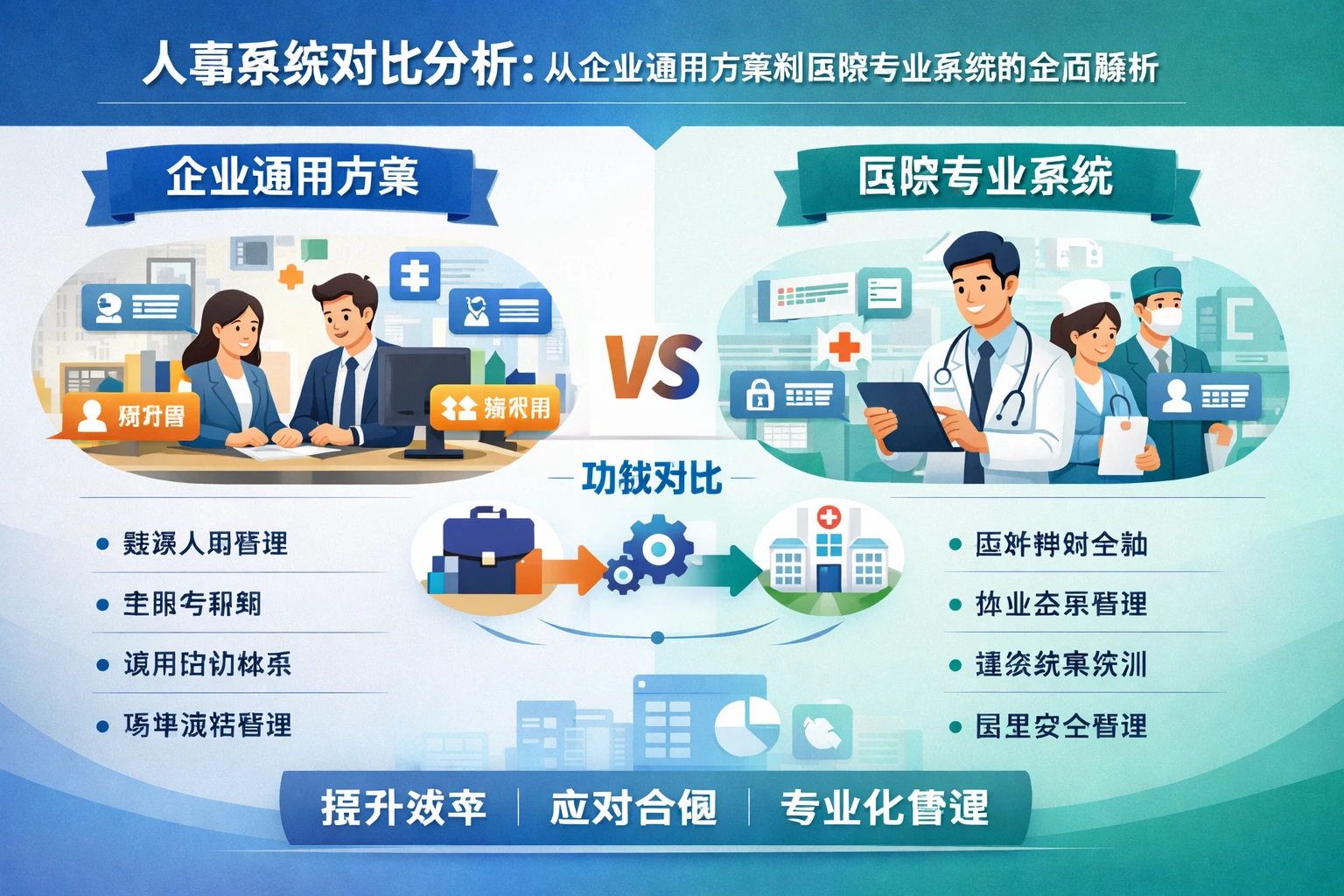 人事系统对比分析：从企业通用方案到医院专业系统的全面解析