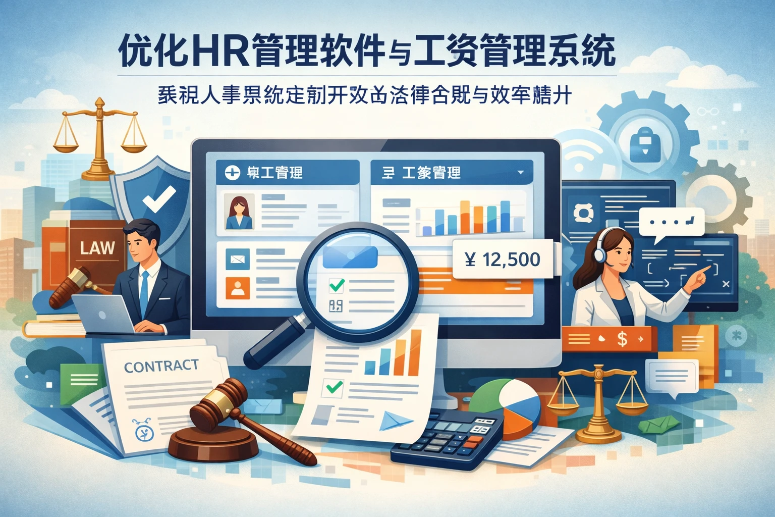 优化HR管理软件与工资管理系统，实现人事系统定制开发的法律合规与效率提升