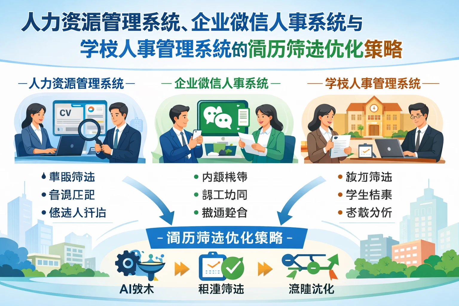 人力资源管理系统、企业微信人事系统与学校人事管理系统的简历筛选优化策略