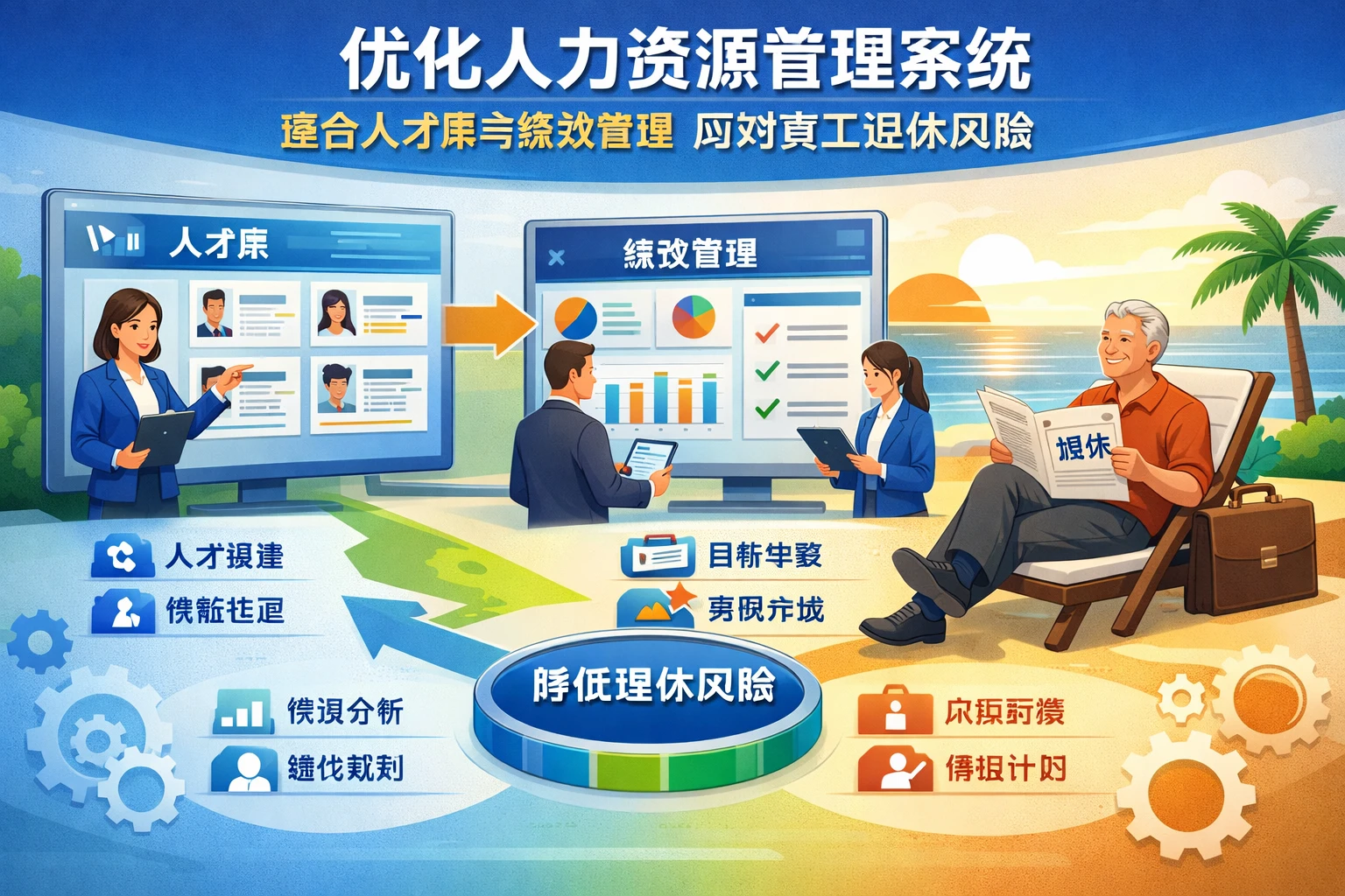 优化人力资源管理系统：整合人才库与绩效管理应对员工退休风险