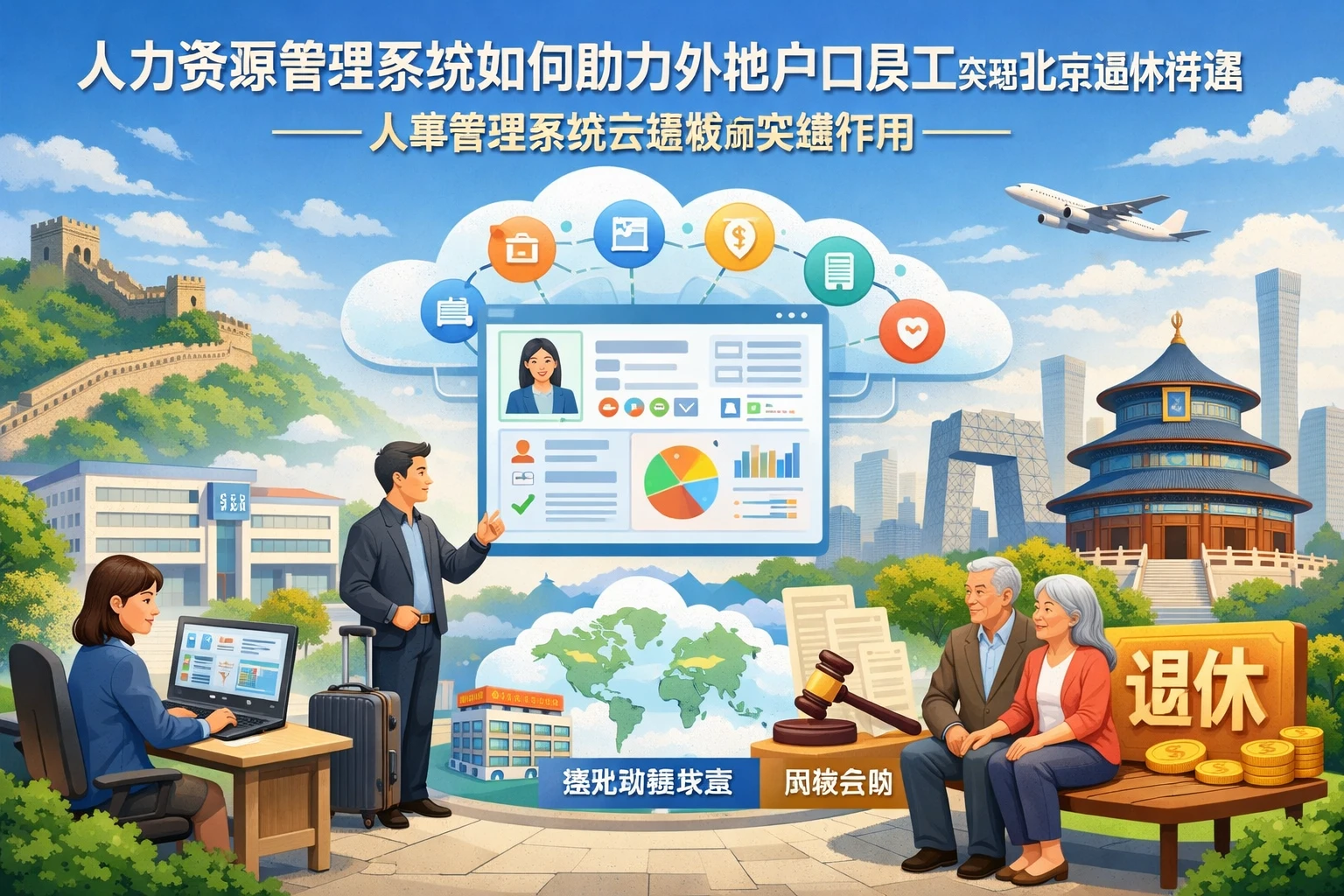 人力资源管理系统如何助力外地户口员工实现北京退休待遇——人事管理系统云端版的关键作用