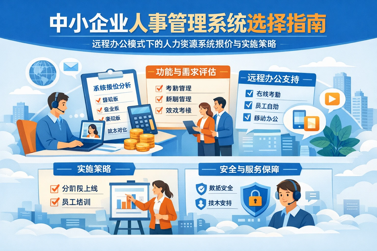中小企业人事管理系统选择指南：远程办公模式下的人力资源系统报价与实施策略