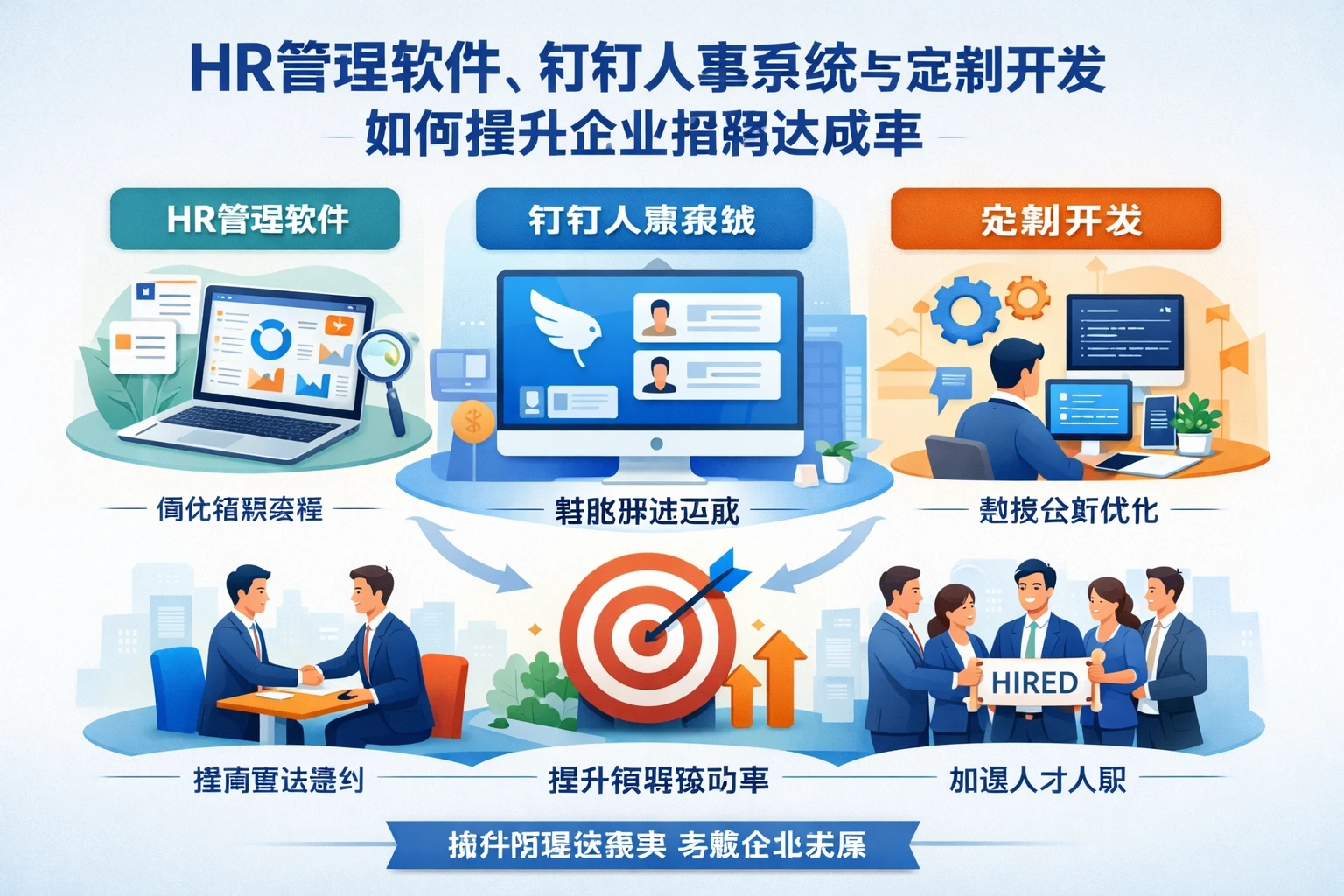 HR管理软件、钉钉人事系统与定制开发如何提升企业招聘达成率