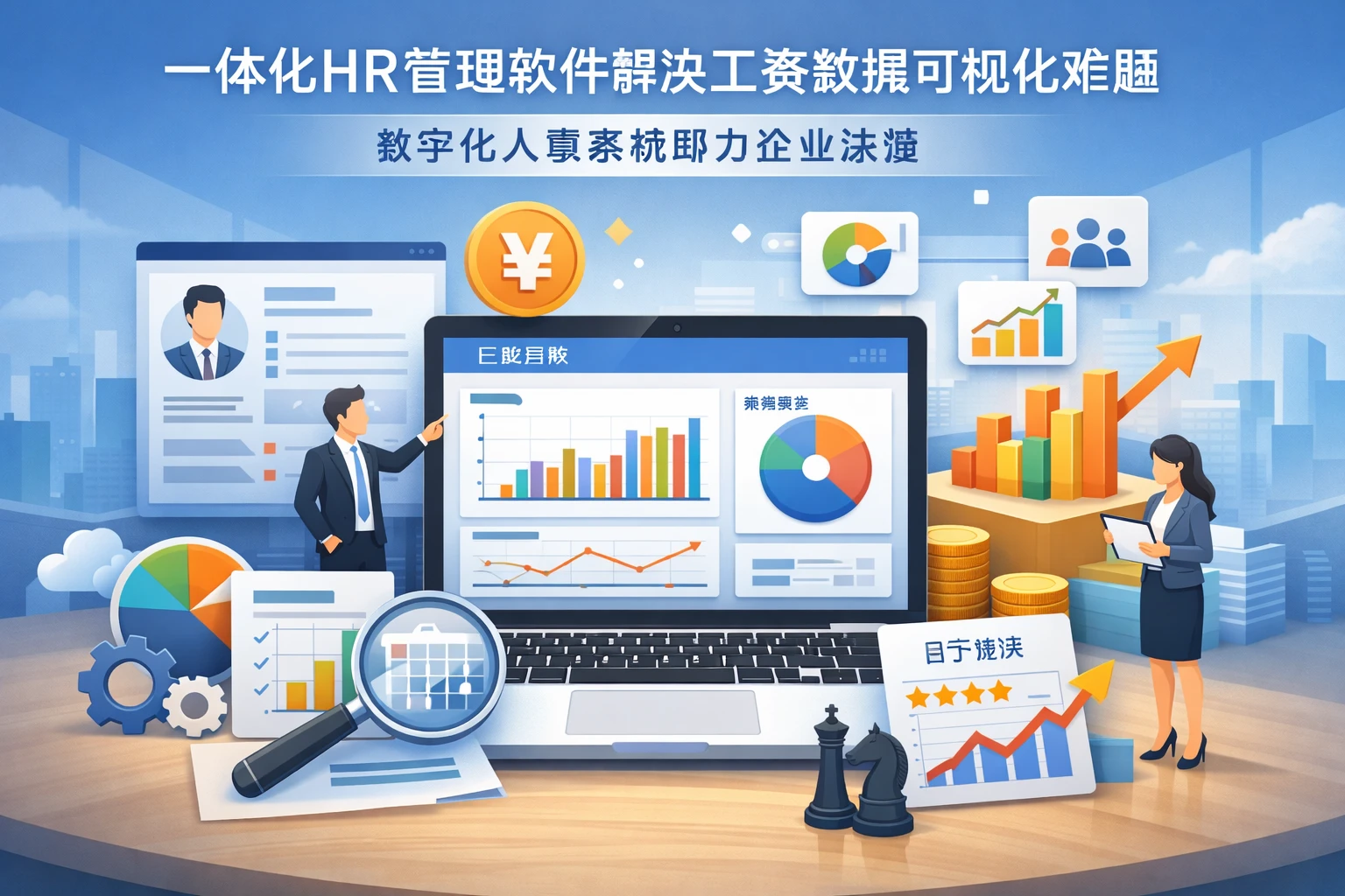 一体化HR管理软件解决工资数据可视化难题，数字化人事系统助力企业决策