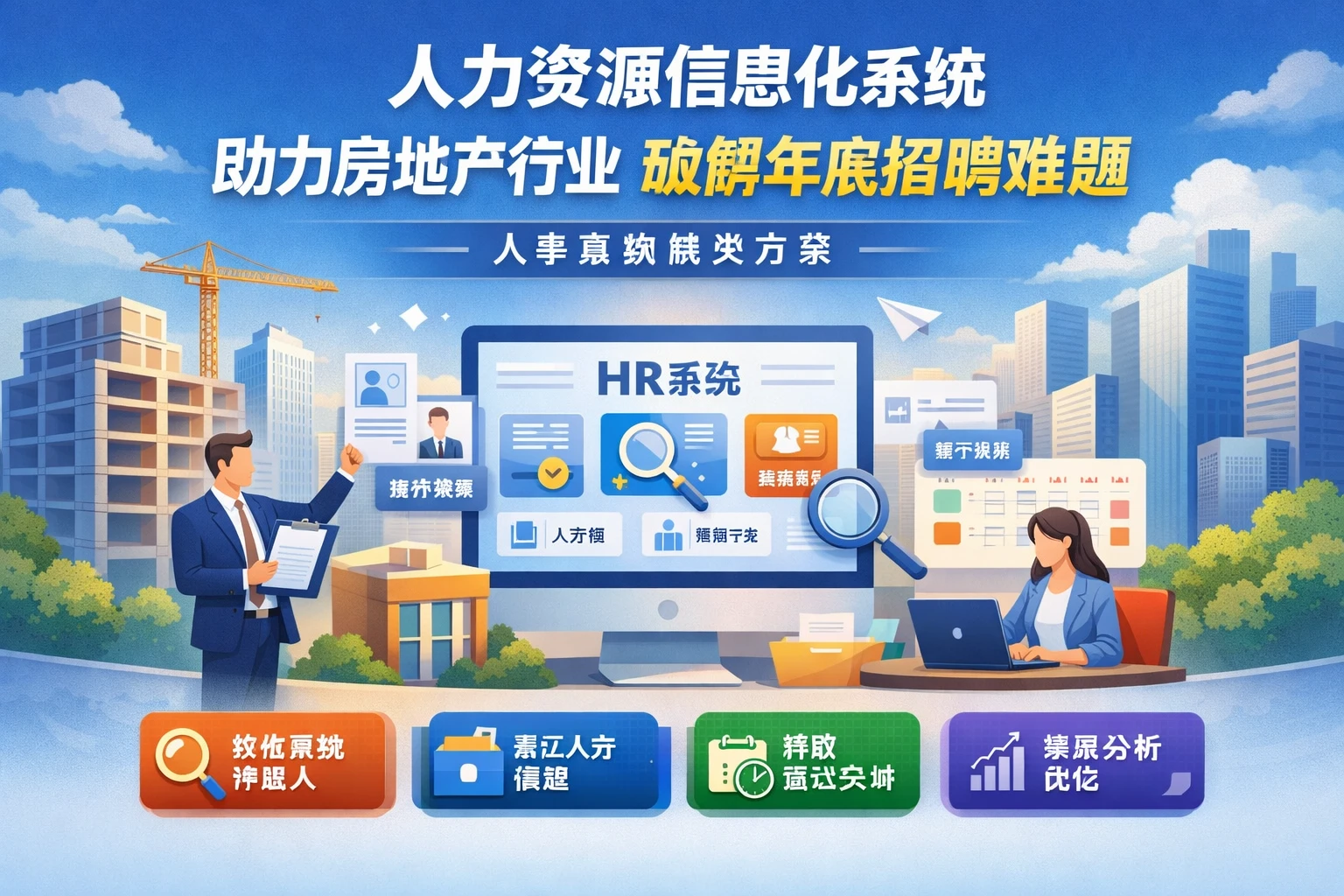 人力资源信息化系统助力房地产行业破解年底招聘难题的人事系统解决方案
