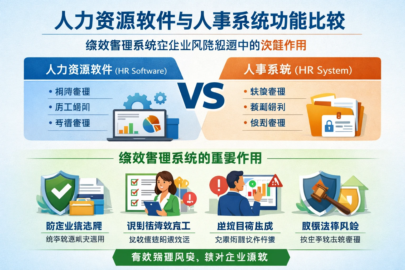 人力资源软件与人事系统功能比较:绩效管理系统在企业风险规避中的关键作用