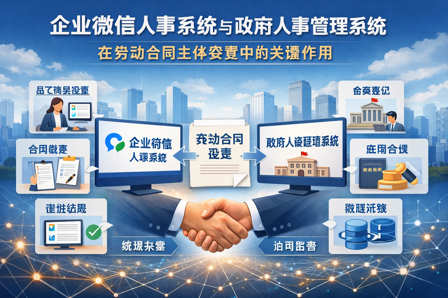 企业微信人事系统与政府人事管理系统在劳动合同主体变更中的关键作用