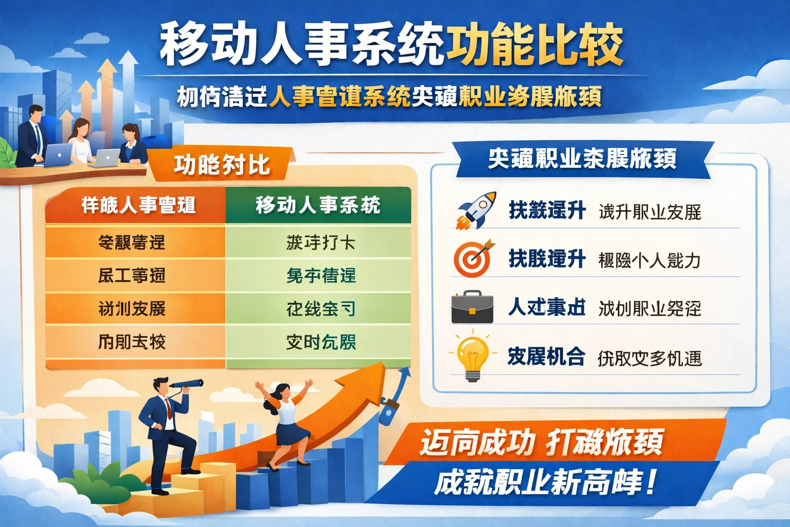 移动人事系统功能比较：如何通过人事管理系统突破职业发展瓶颈