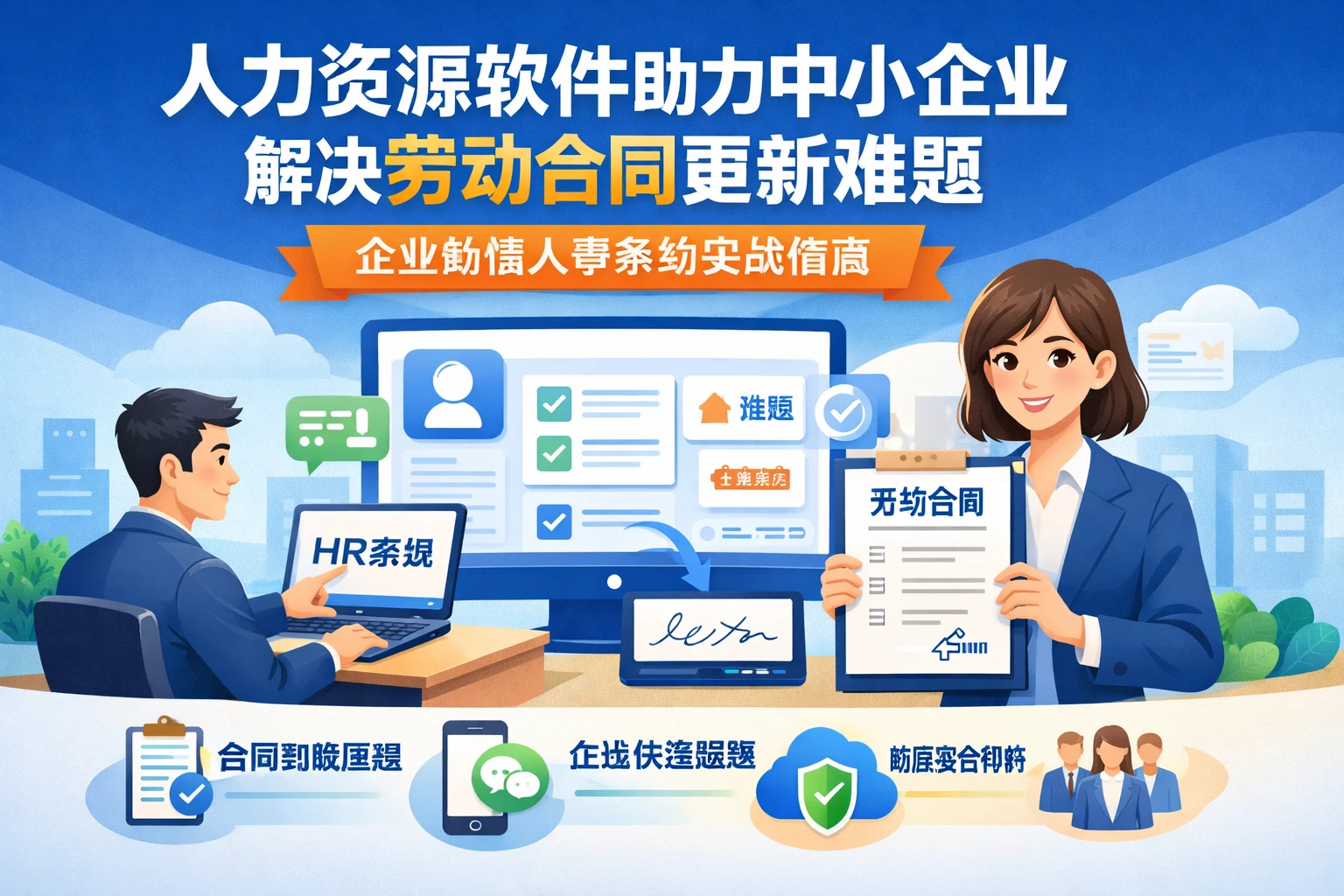 人力资源软件助力中小企业解决劳动合同更新难题:企业微信人事系统实战指南