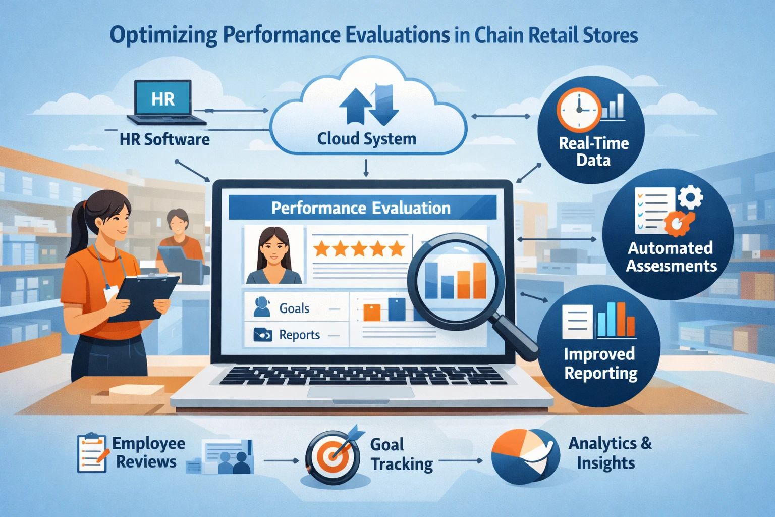 人力资源软件与云系统如何优化连锁门店人事系统中的绩效评估