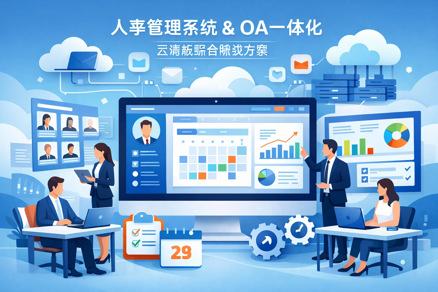 现代企业人事管理系统、OA一体化与云端版的综合解决方案