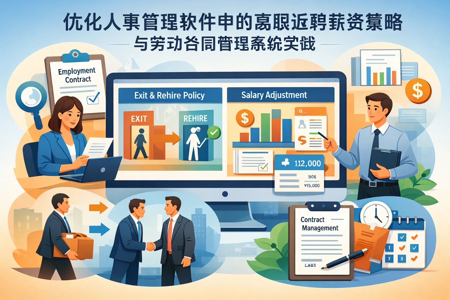优化人事管理软件中的离职返聘薪资策略与劳动合同管理系统实践