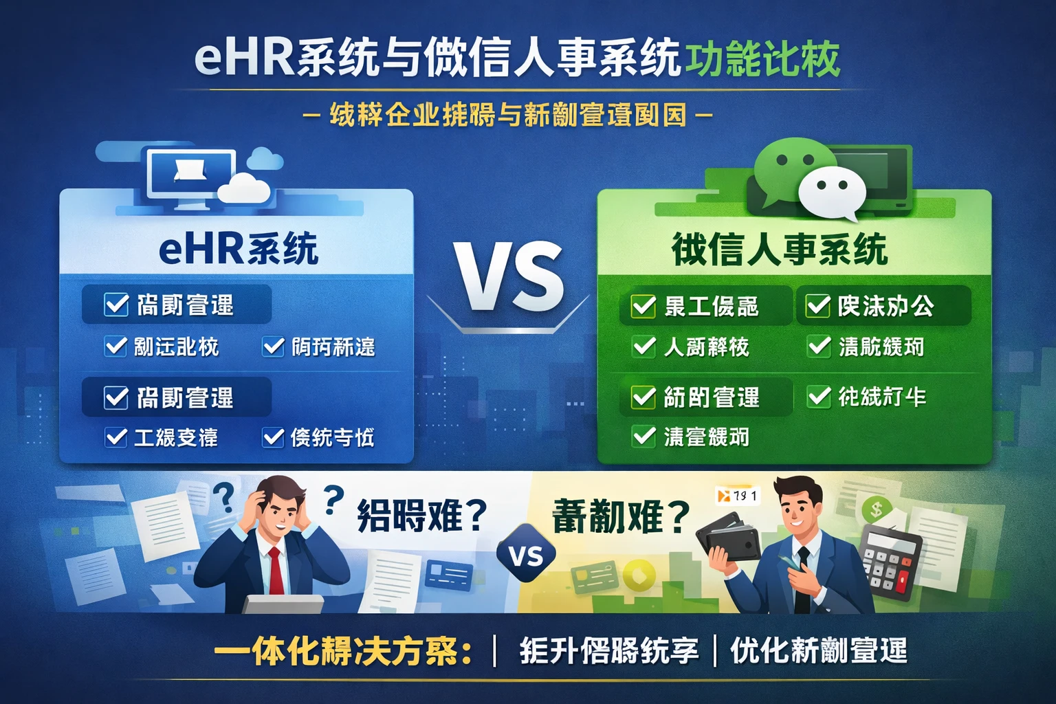 eHR系统与微信人事系统功能比较：破解企业招聘与薪酬管理困局