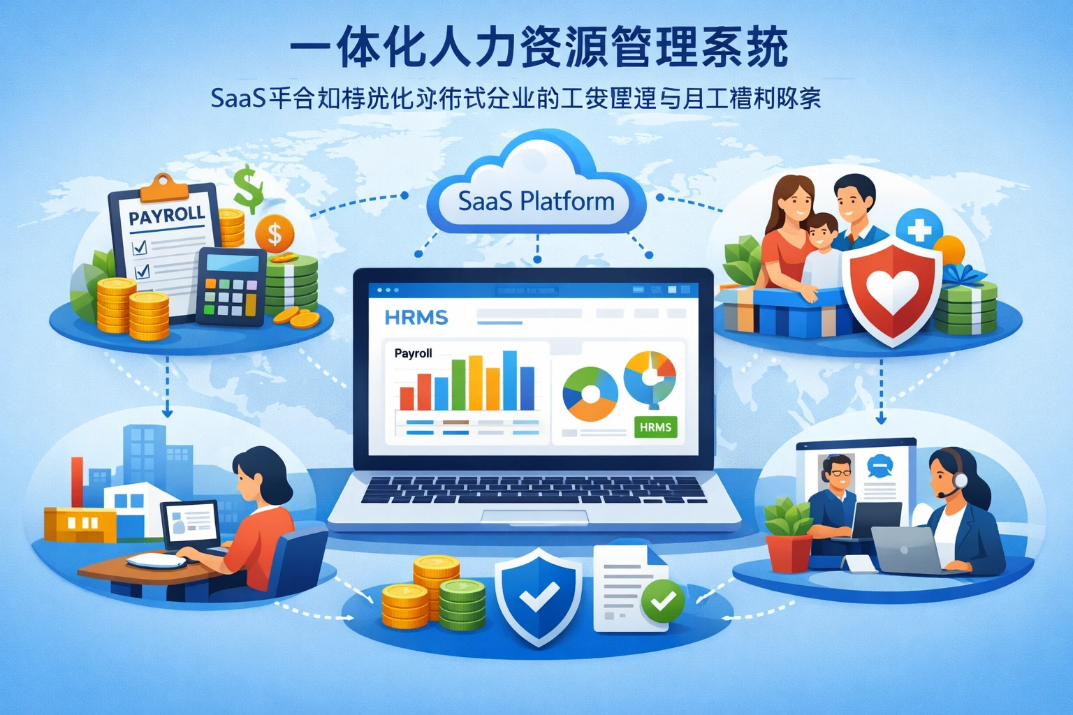 一体化人力资源管理系统:SaaS平台如何优化分布式企业的工资管理与员工福利体系