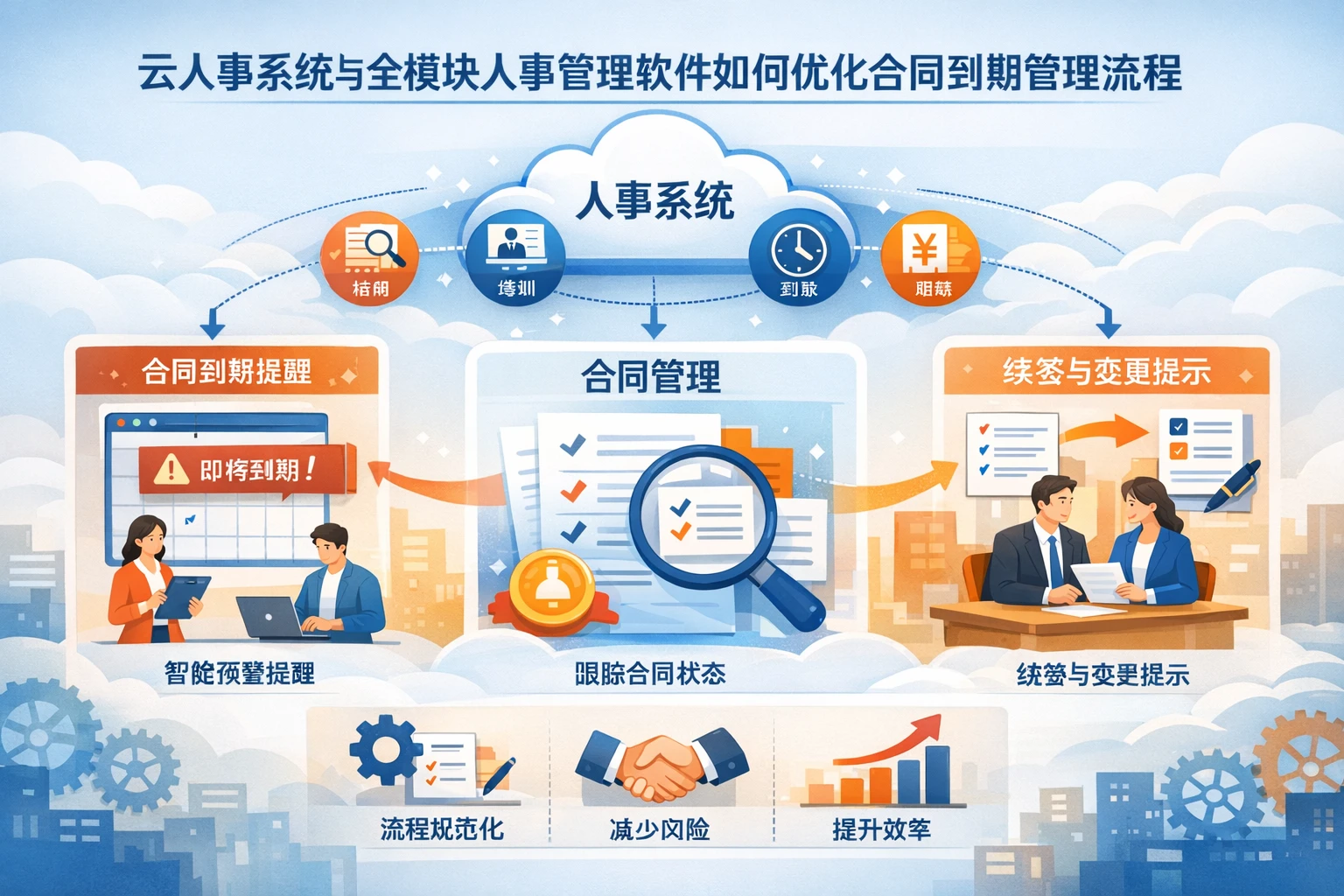 云人事系统与全模块人事管理软件如何优化合同到期管理流程