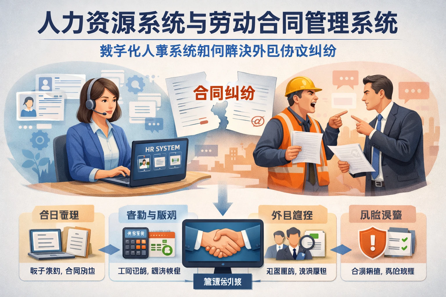 人力资源系统与劳动合同管理系统：数字化人事系统如何解决外包协议纠纷