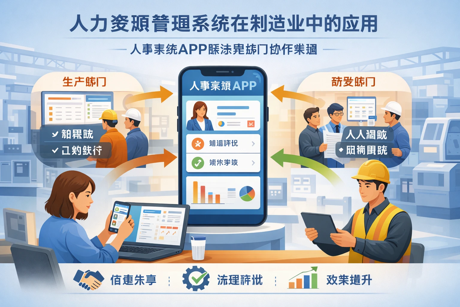 人力资源管理系统在制造业中的应用:人事系统APP解决跨部门协作难题
