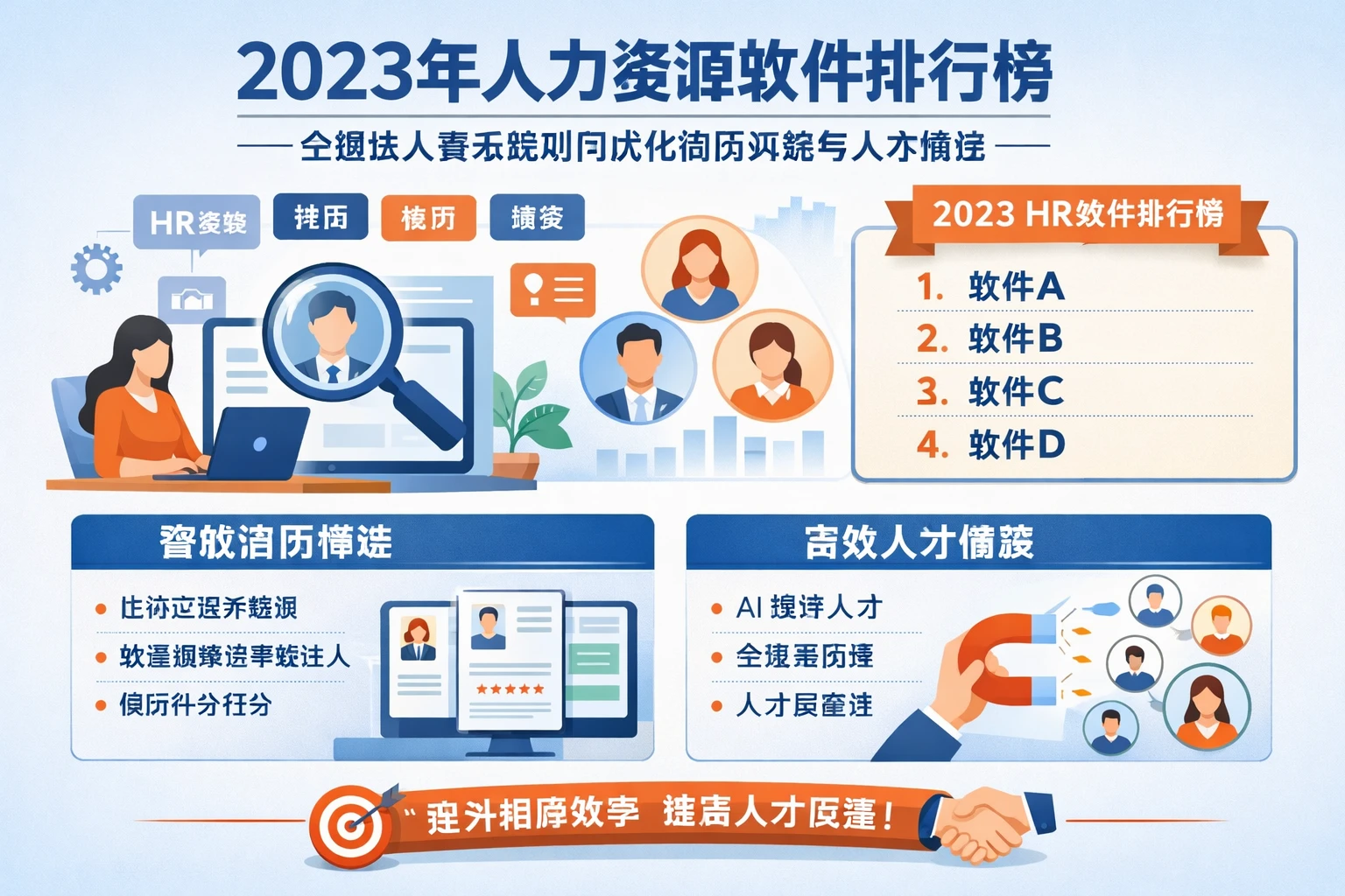 2023年人力资源软件排行榜:全模块人事系统如何优化简历筛选与人才捕获