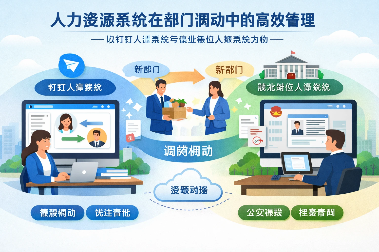 人力资源系统在部门调动中的高效管理——以钉钉人事系统与事业单位人事系统为例