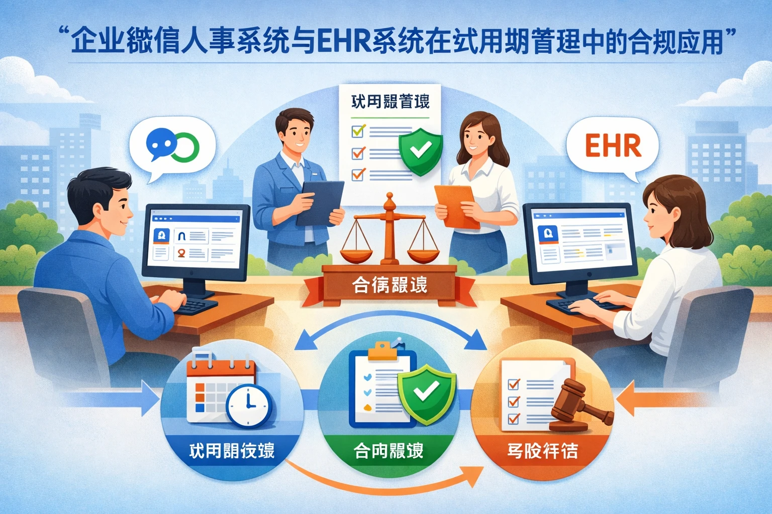 企业微信人事系统与EHR系统在试用期管理中的合规应用