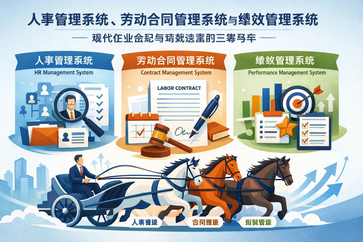 人事管理系统、劳动合同管理系统与绩效管理系统：现代企业合规与高效运营的三驾马车