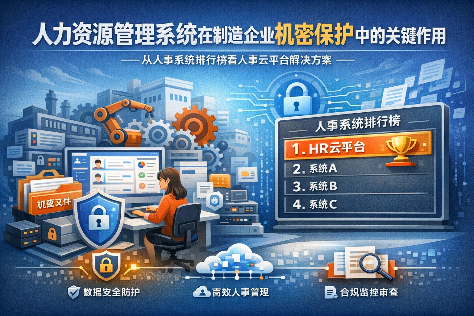人力资源管理系统在制造企业机密保护中的关键作用——从人事系统排行榜看人事云平台解决方案