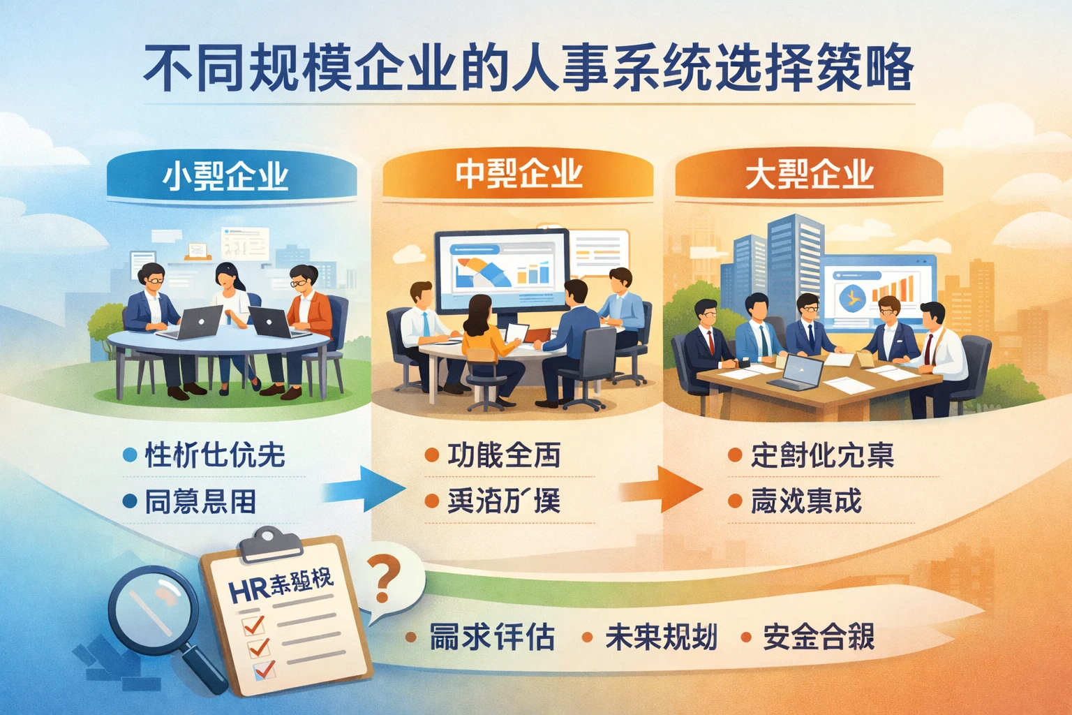 不同规模企业的人事系统选择策略