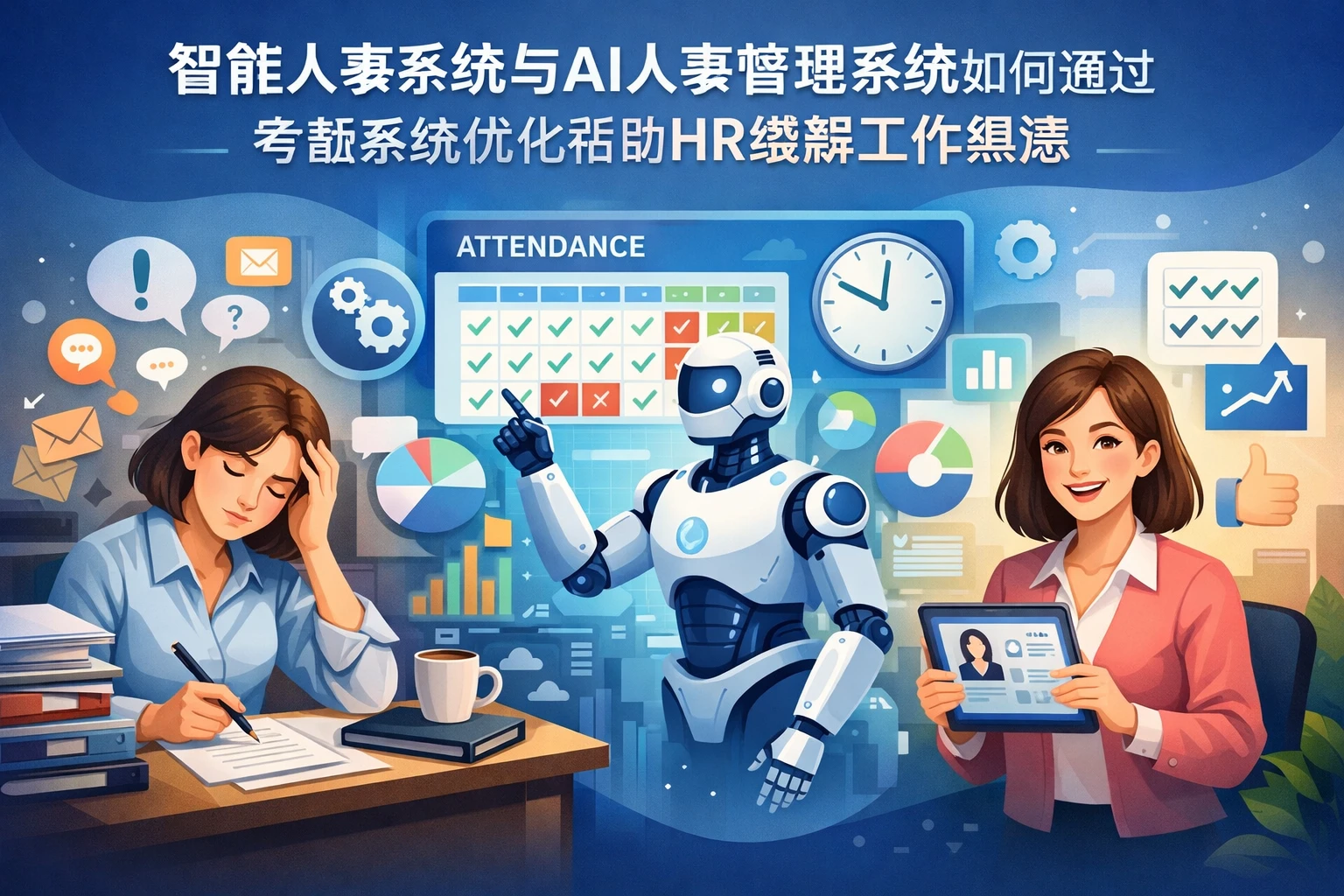 智能人事系统与AI人事管理系统如何通过考勤系统优化帮助HR缓解工作焦虑