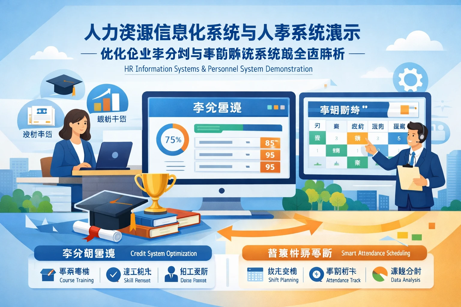 人力资源信息化系统与人事系统演示:优化企业学分制与考勤排班系统的全面解析