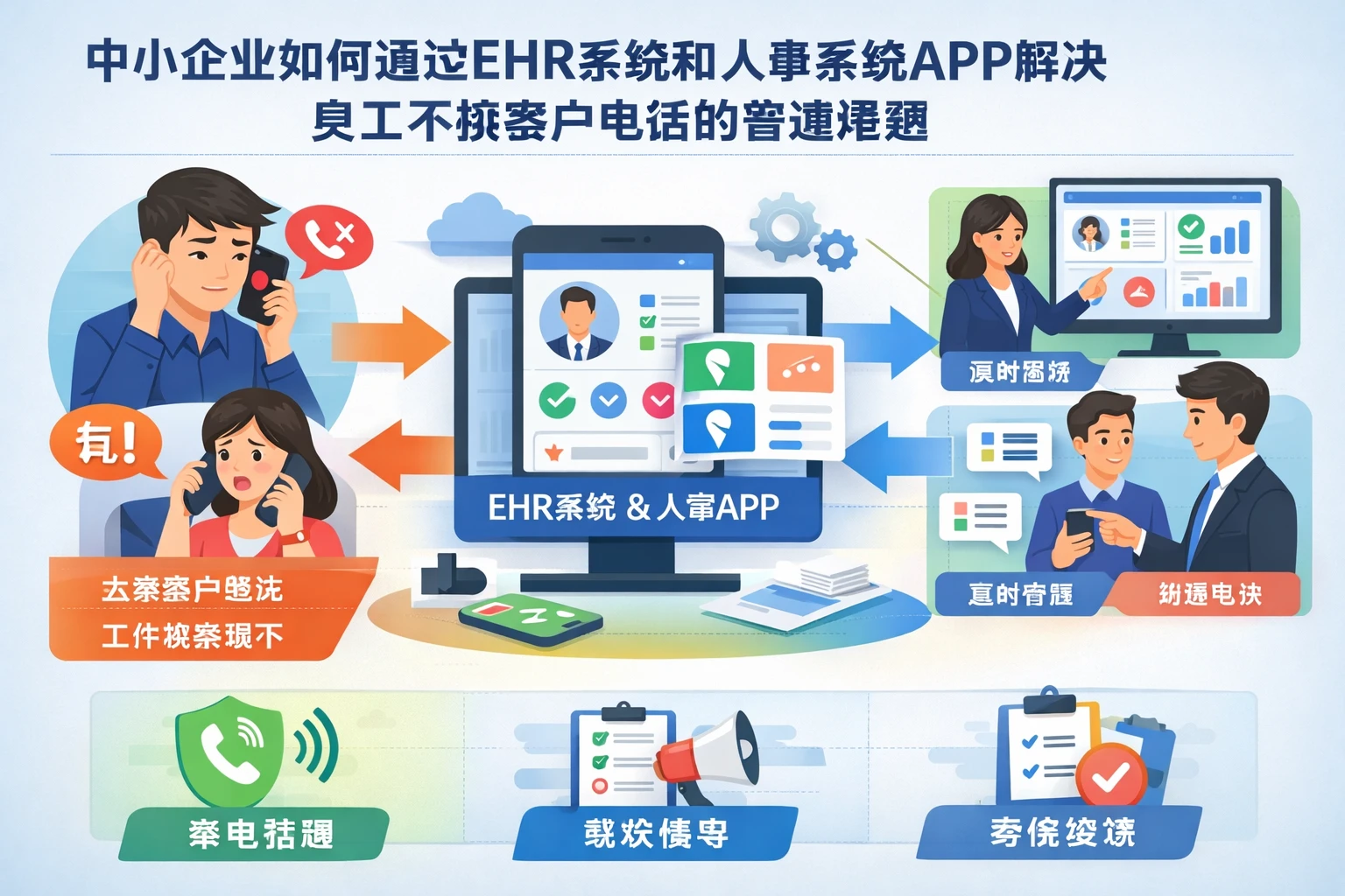 中小企业如何通过EHR系统和人事系统APP解决员工不接客户电话的管理难题
