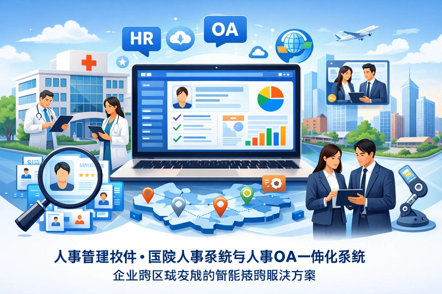 人事管理软件、医院人事系统与人事OA一体化系统：企业跨区域发展的智能招聘解决方案