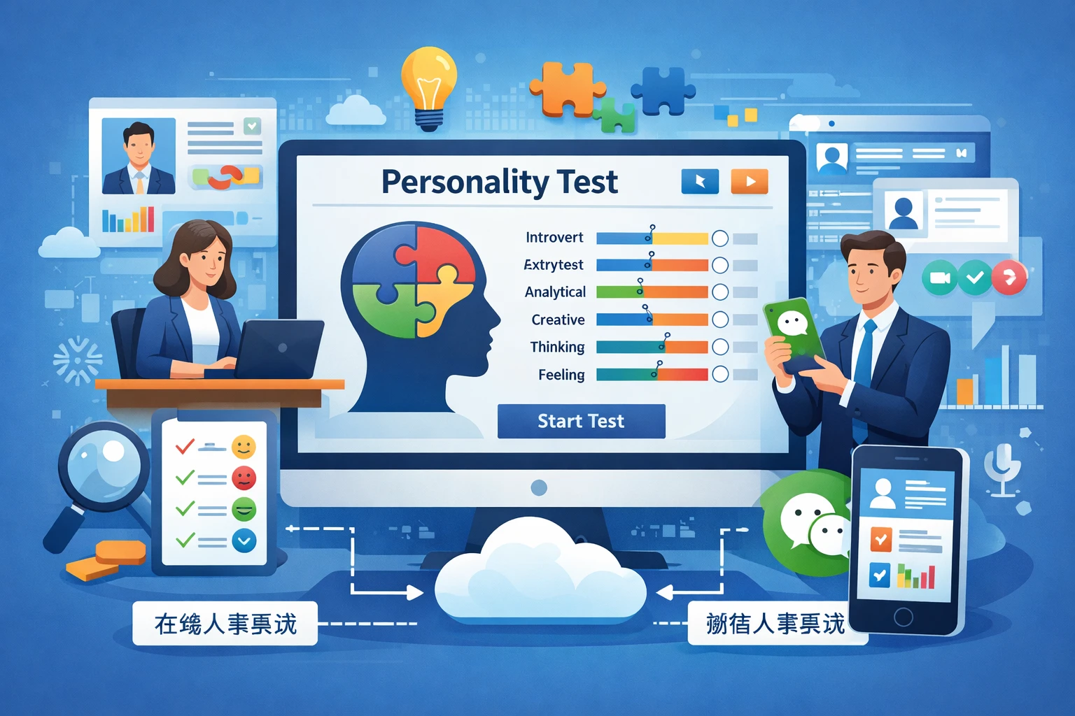 探索HR管理软件中的性格测试工具:在线人事系统与微信人事系统的整合应用