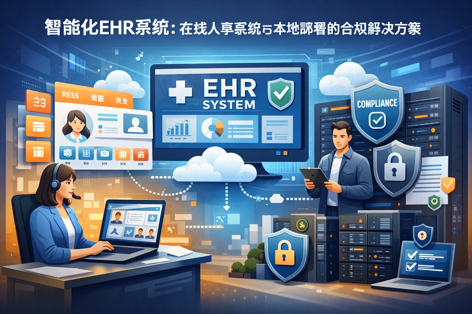 智能化EHR系统：在线人事系统与本地部署的合规解决方案