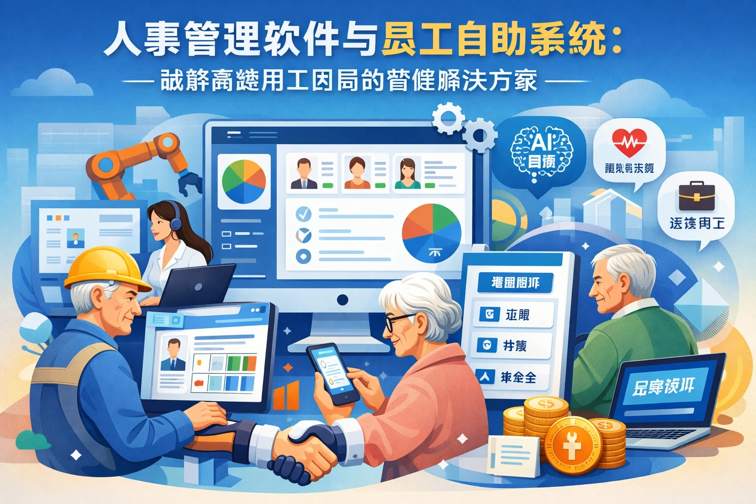 人事管理软件与员工自助系统：破解高龄用工困局的智能解决方案