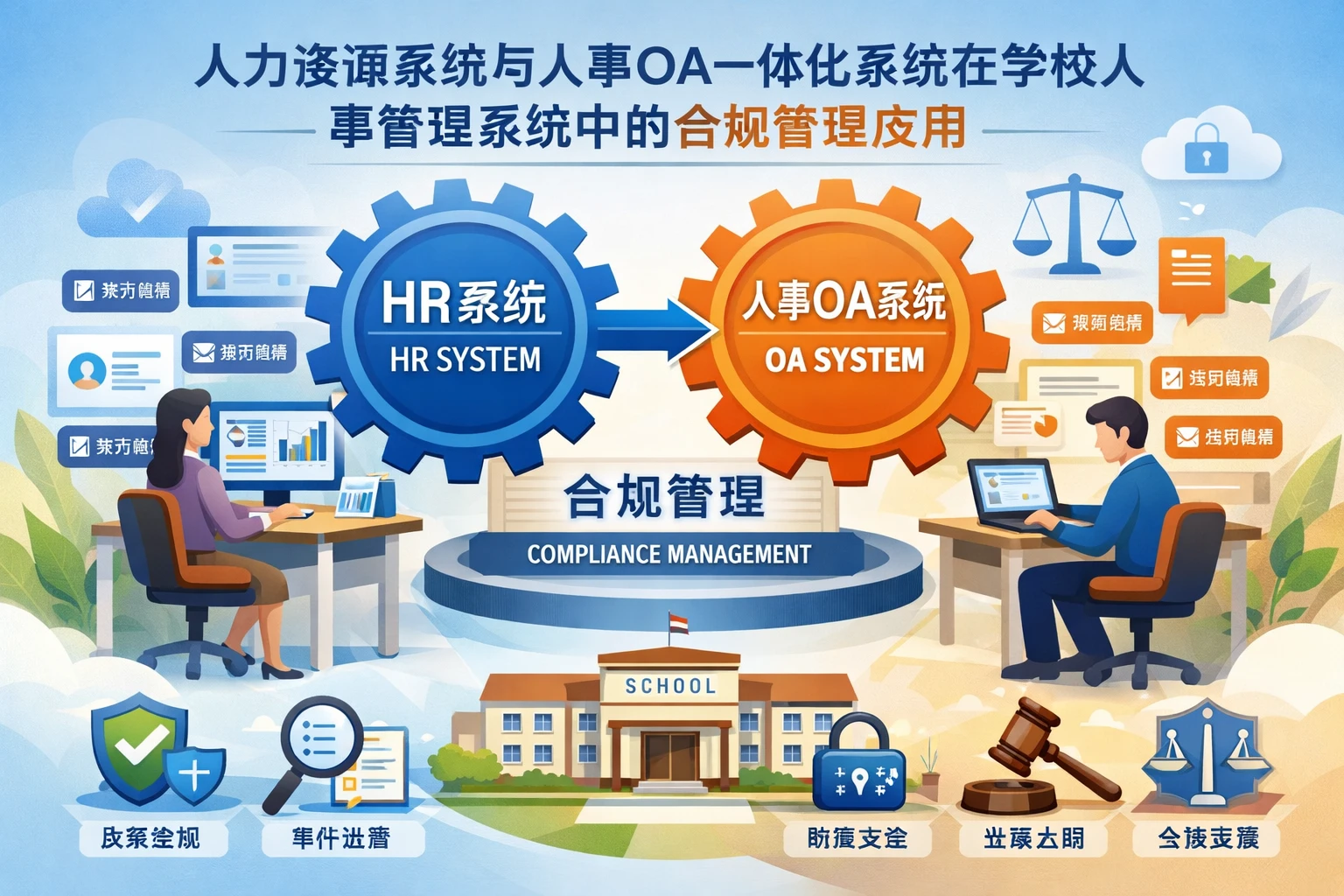 人力资源系统与人事OA一体化系统在学校人事管理系统中的合规管理应用